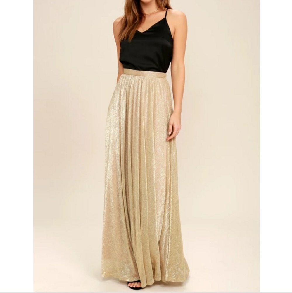 Sold! Gold Maxi Skirt